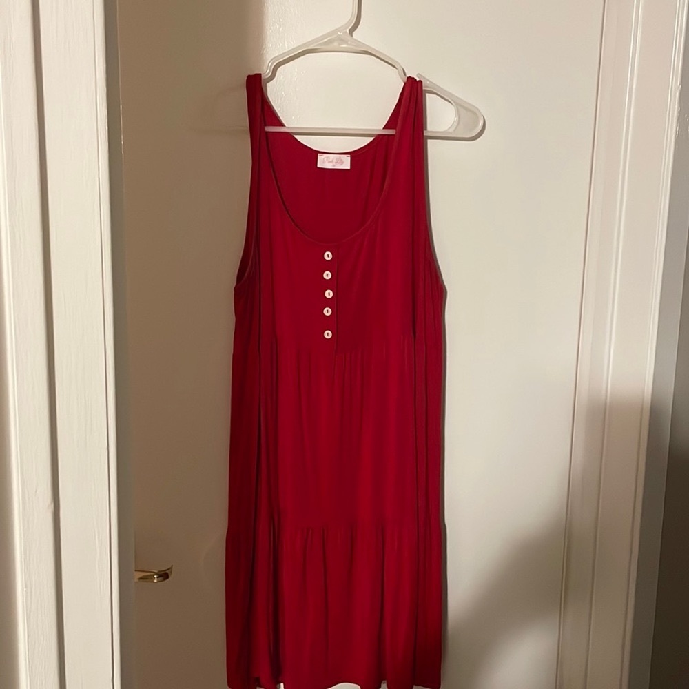 Pink Lily Red Dress